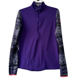 Nike Pro Dri-fit Purple Half Zip Large